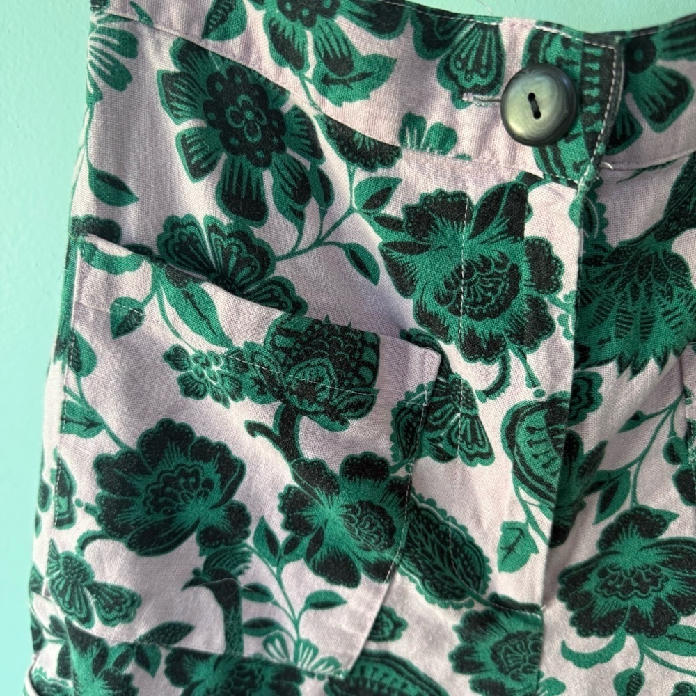 Anthropologie Corey Lynn Calter Gardenia Shorts Floral Elastic Waist Size Small - Picture 5 of 12